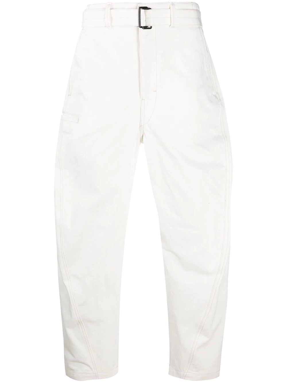 Twisted mid-rise trousers - 1