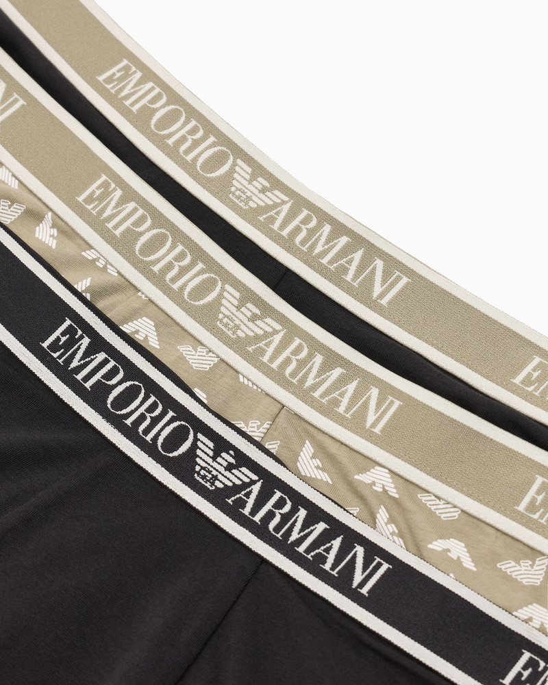 EMPORIO ARMANI THREE-PACK OF BOXER BRIEFS WITH CORE LOGO WAISTBAND outlook