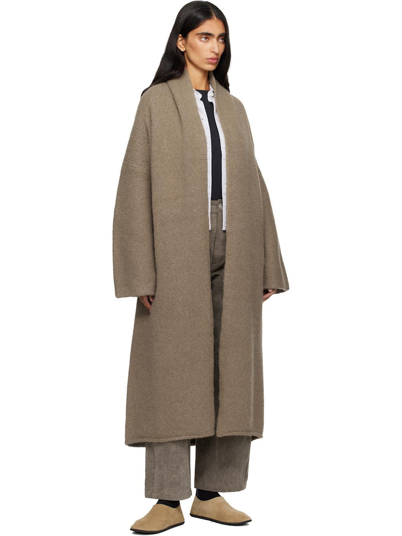 LAUREN MANOOGIAN Beige Long Shawl Cardigan outlook