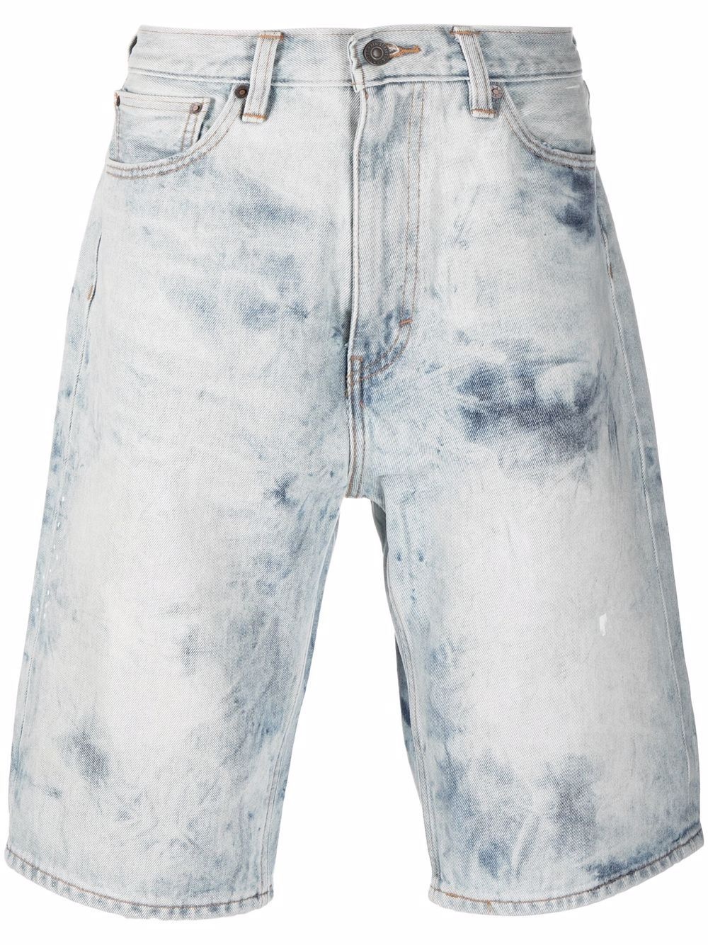 skate baggy denim shorts - 1