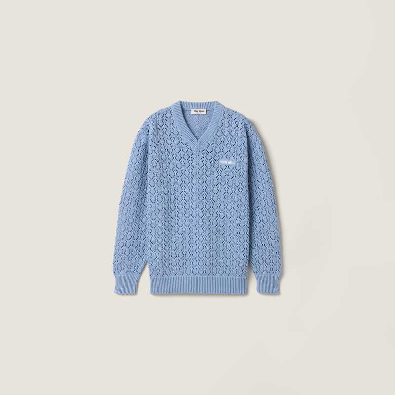Cotton V-neck sweater 1