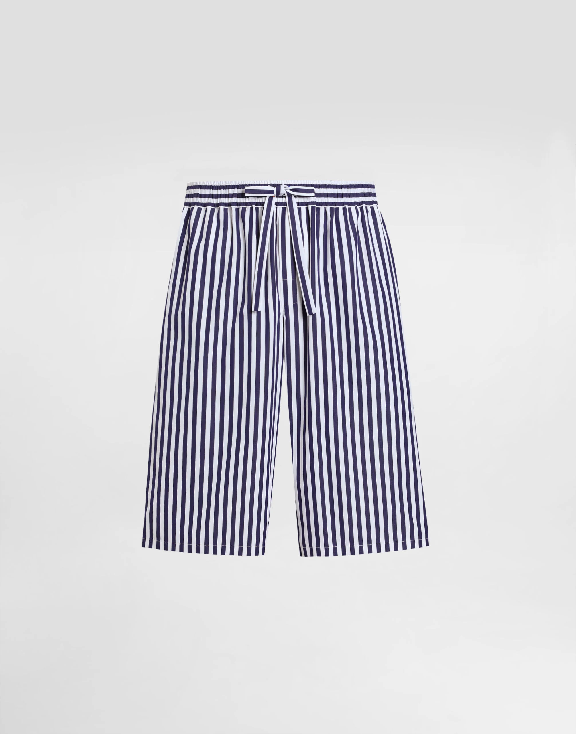 Striped poplin vanity bermuda shorts - 1
