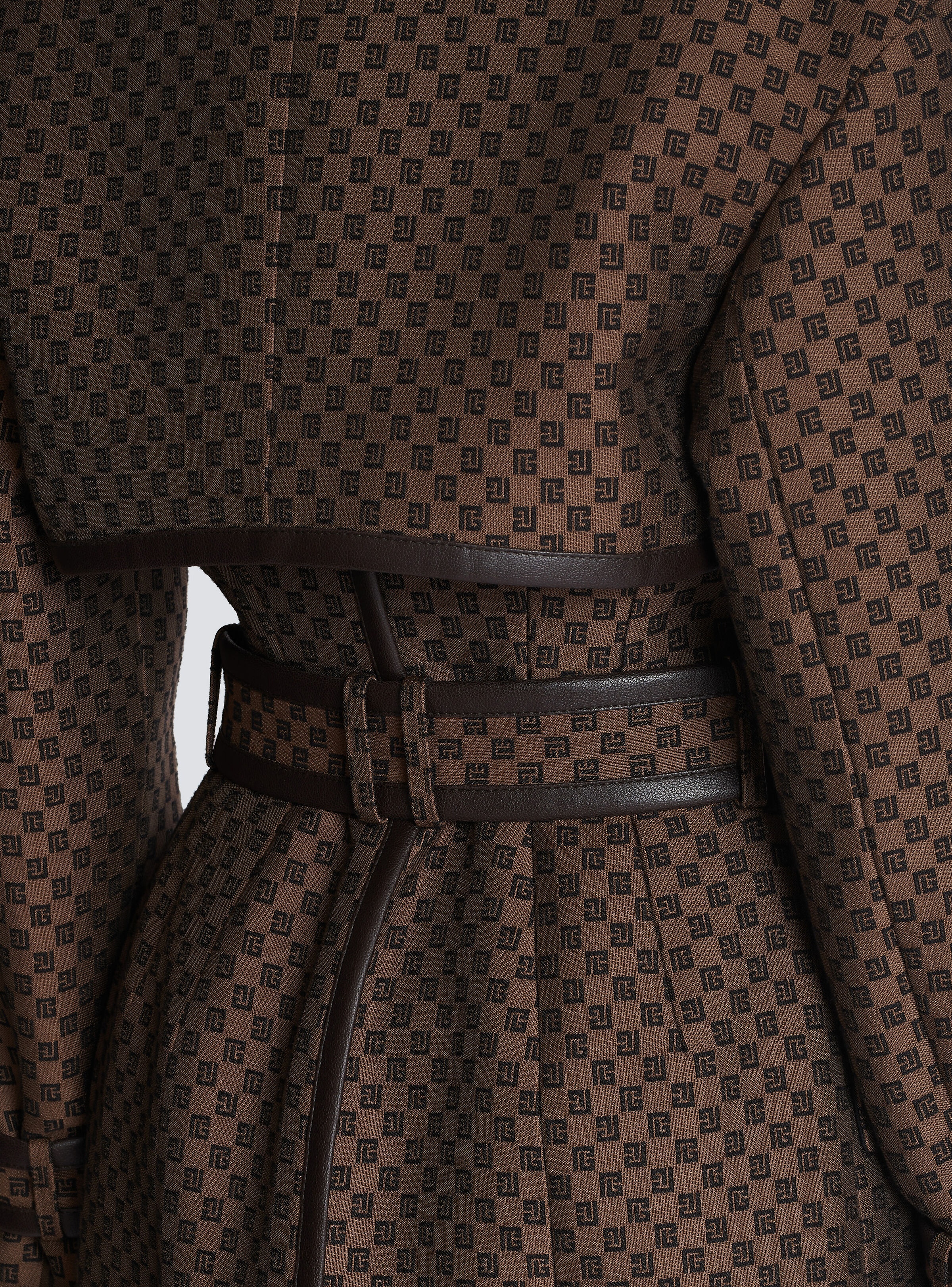 Mini monogram jacquard trench coat - 6