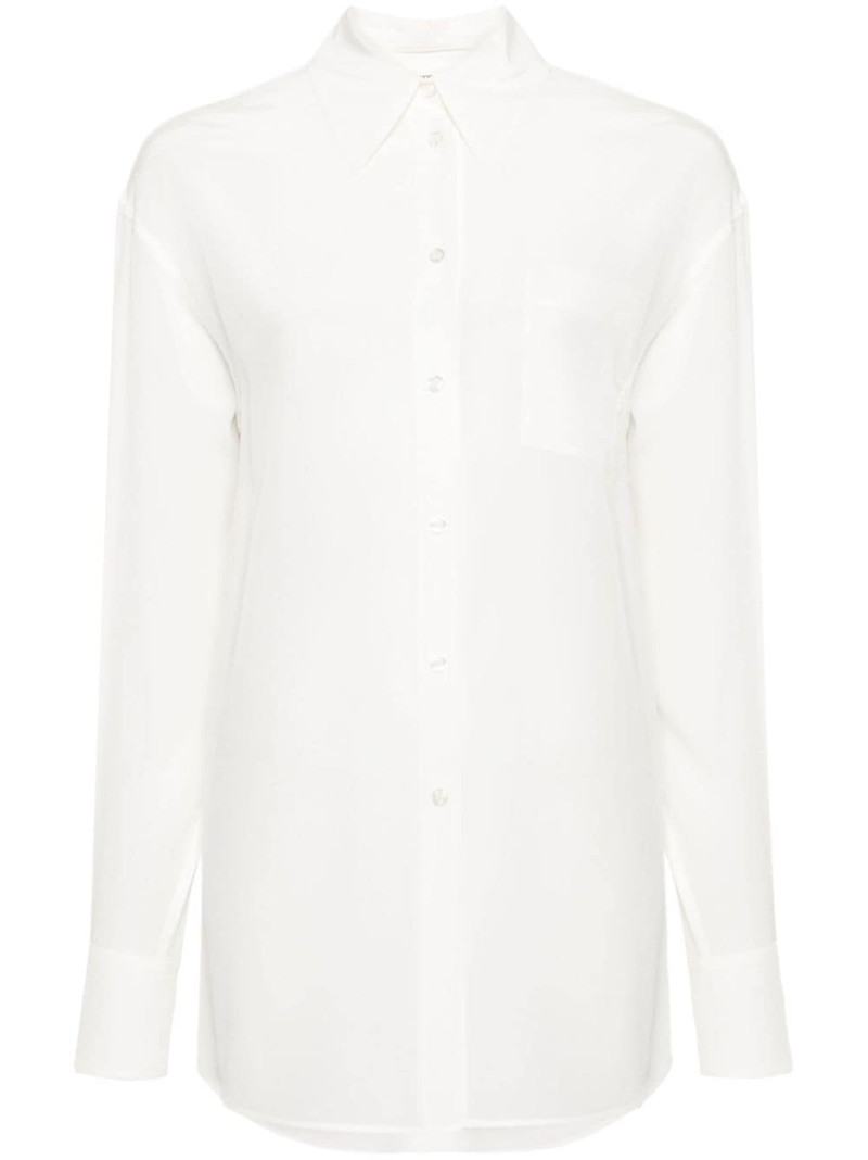 crepe de chine silk shirt - 1