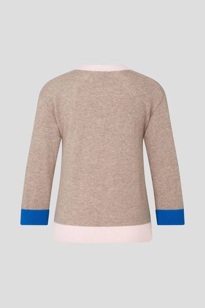 BOGNER Cassie Cashmere pullover in Beige/Rosé/Azure blue outlook