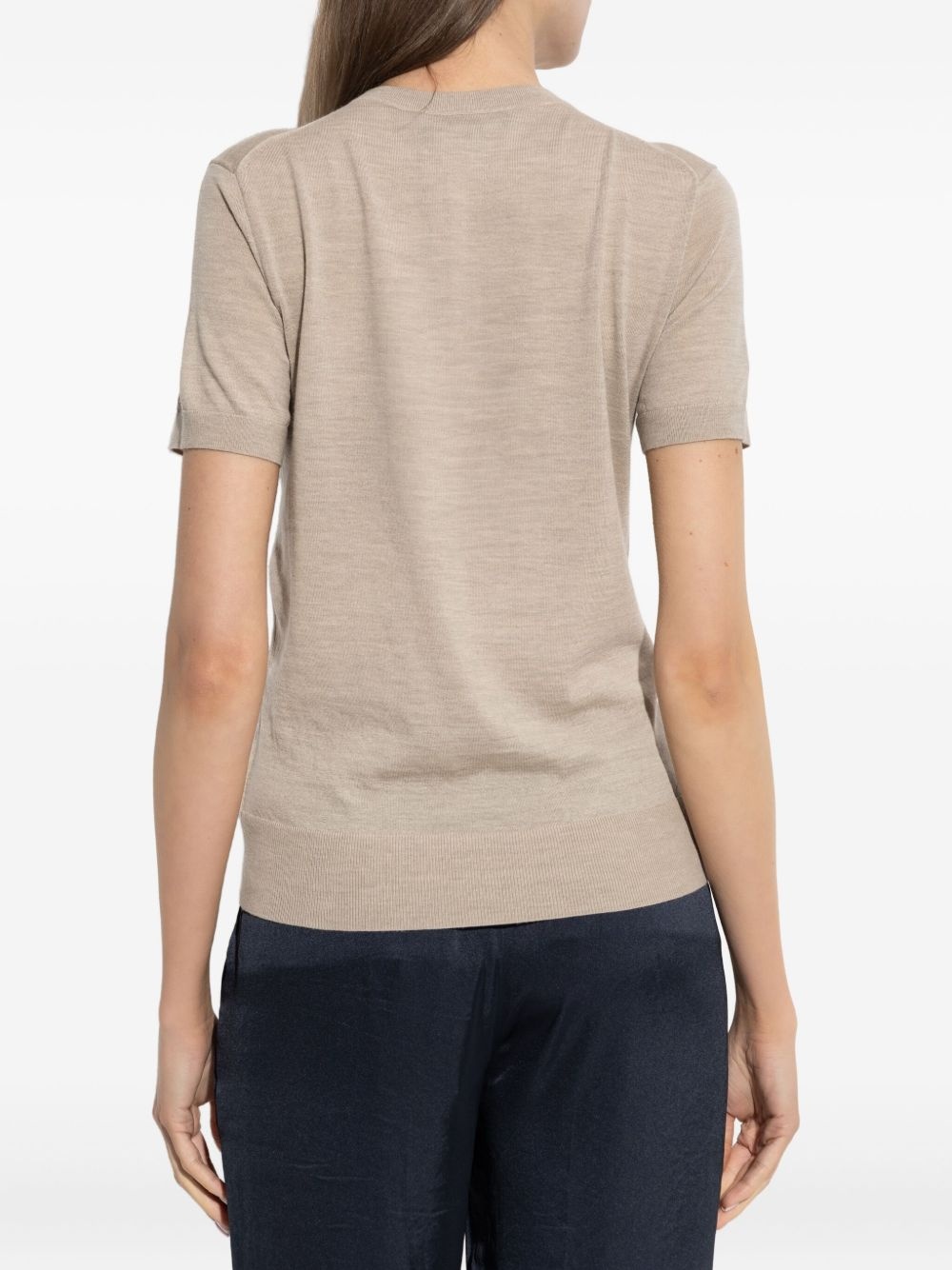 short-sleeve wool T-shirt - 4