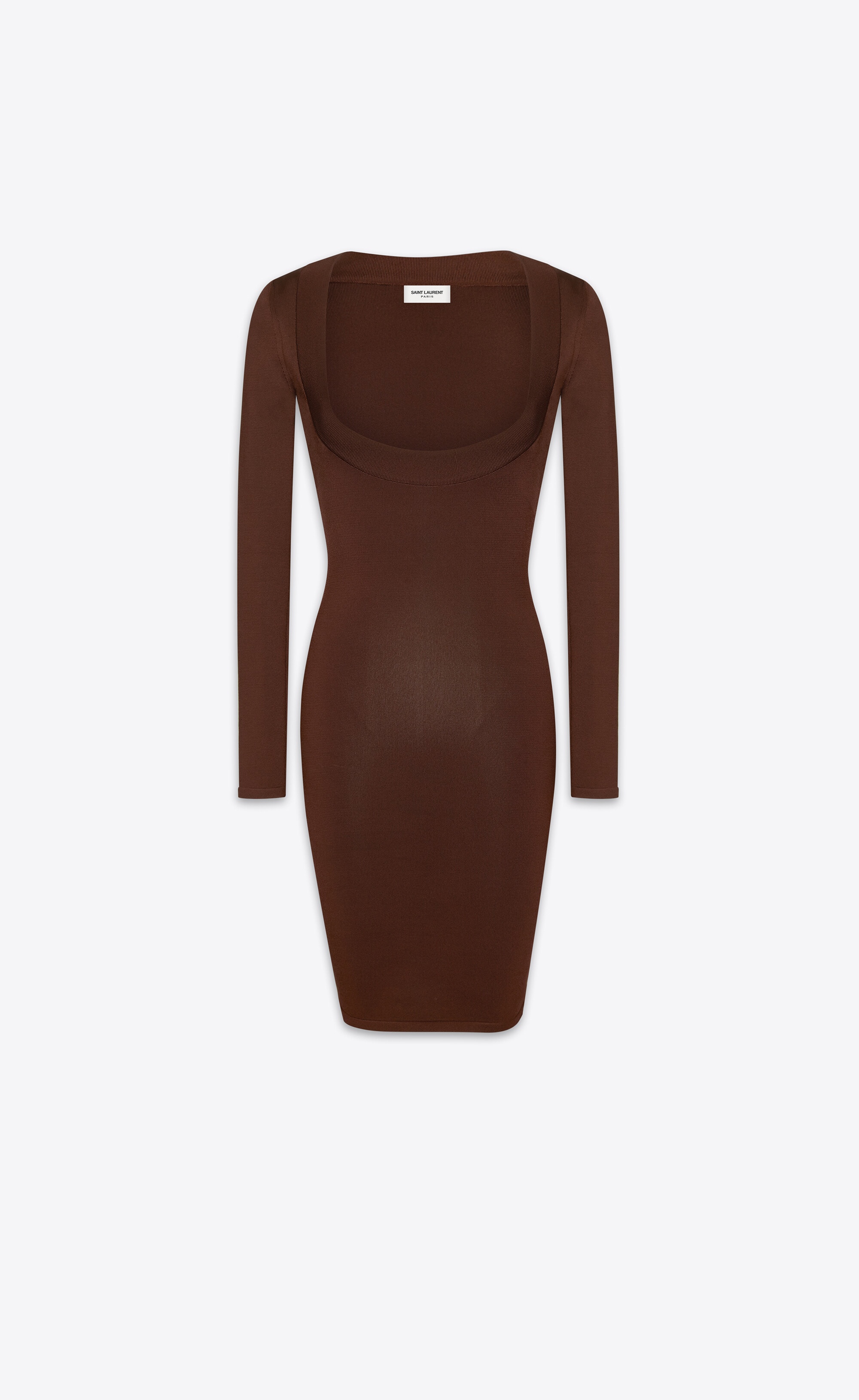 décolleté dress in knit - 1