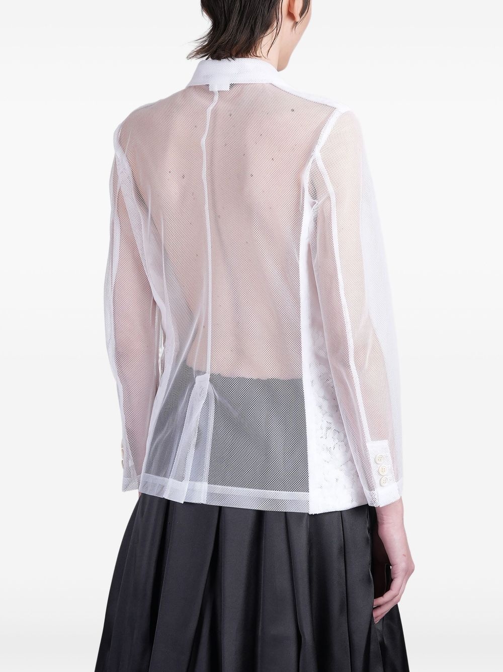 semi-sheer panelled blazer - 4