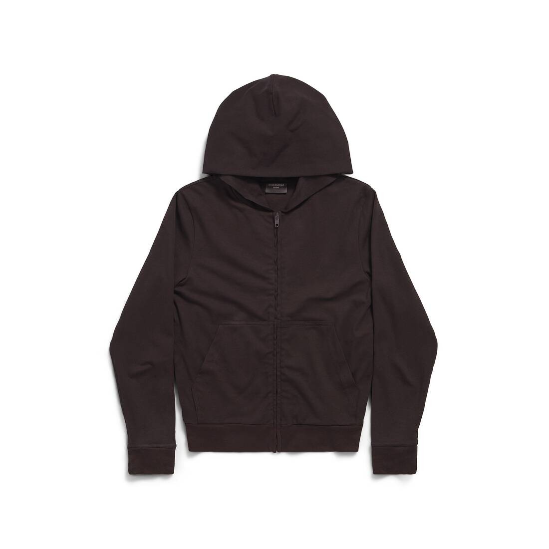 Zip-up Hoodie Slim Fit in Black - 1