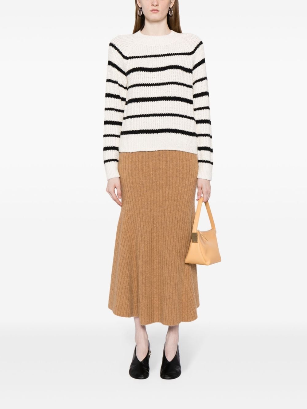 striped ribbed-knit jumper - 3