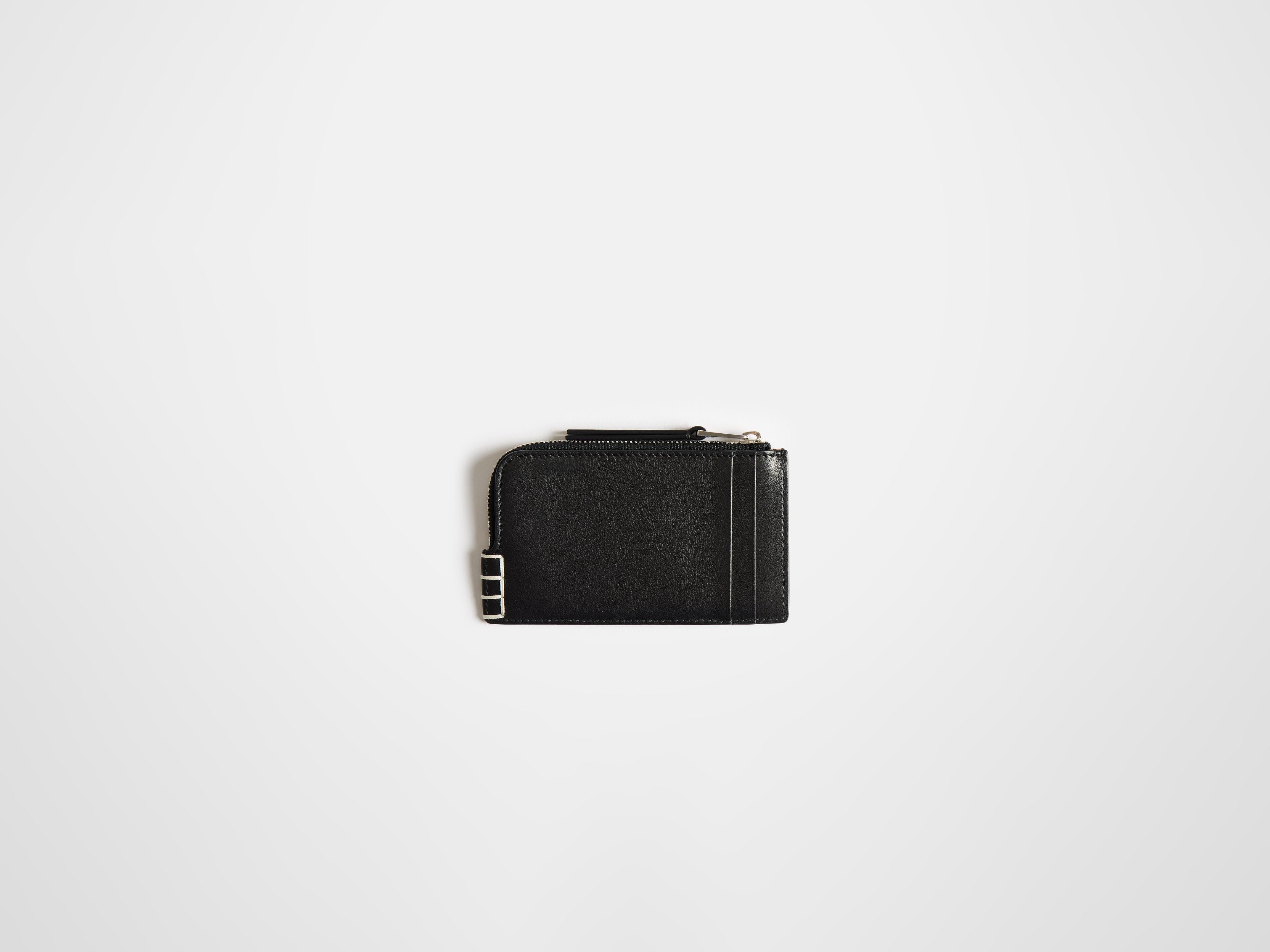 LEATHER LOAFER ZIP WALLET IN BLACK - 2