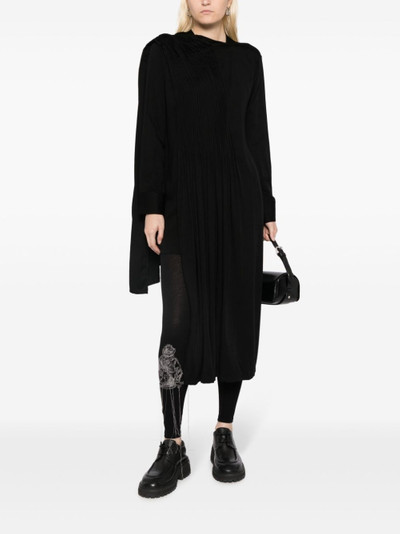 Yohji Yamamoto draped asymmetric midi dress outlook