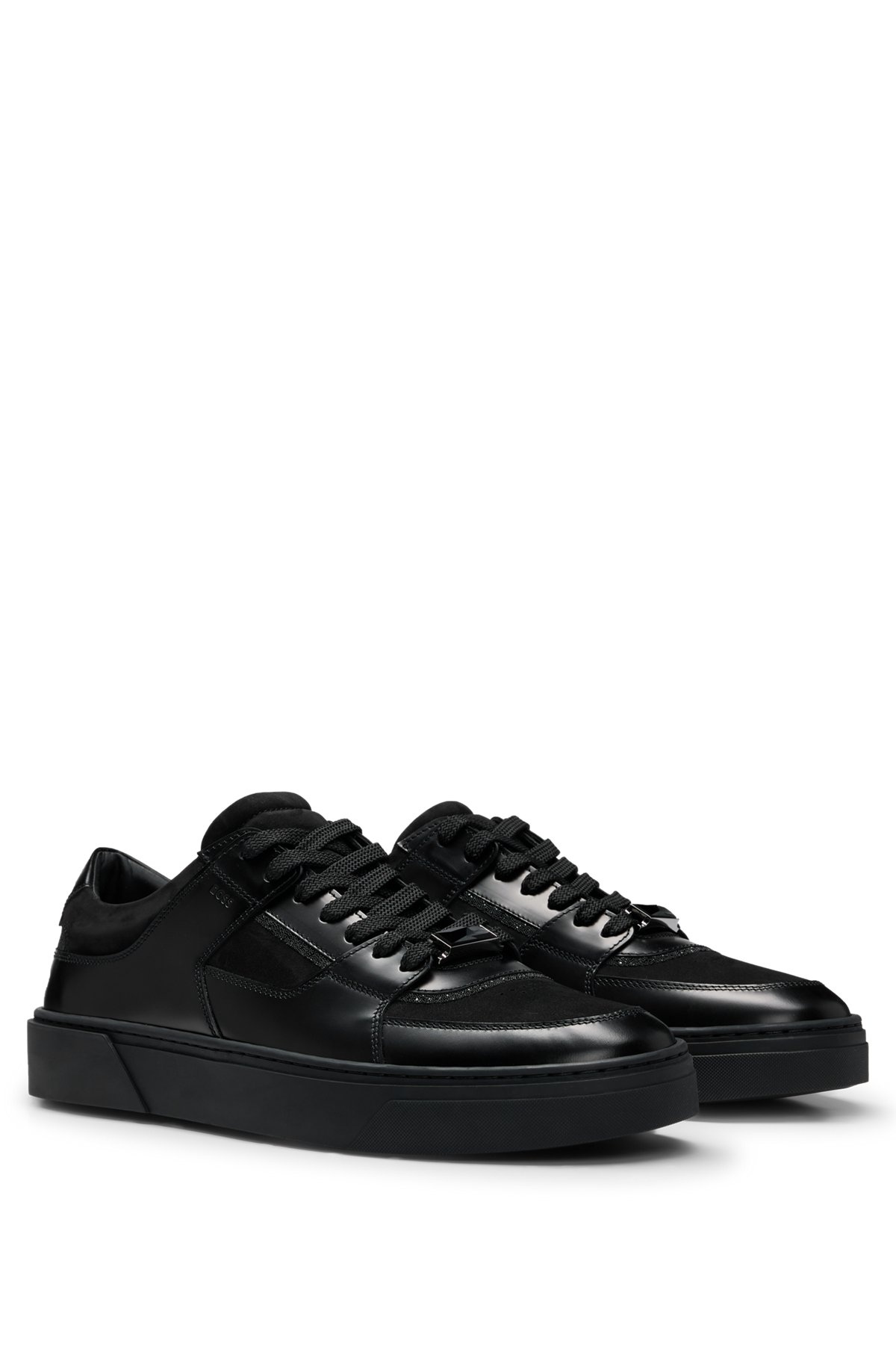 GARY CRYSTAL-TRIM TRAINERS IN LEATHER AND VELVET - 2