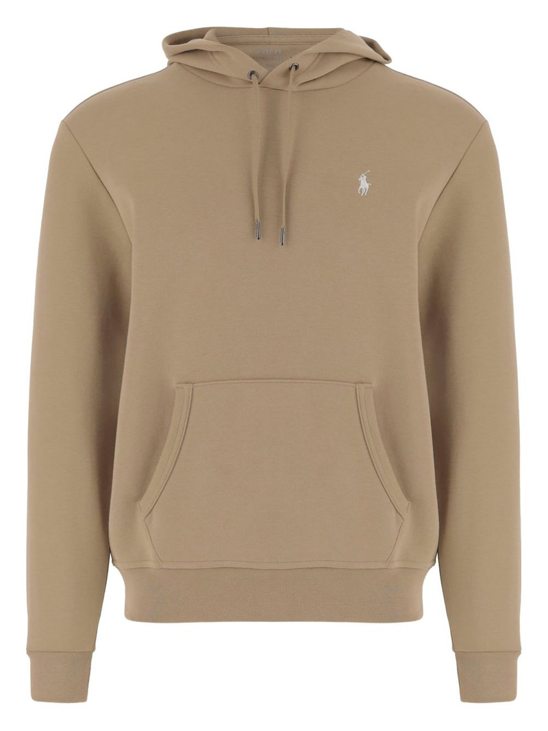 logo-embroidered kangaroo-pocket sweatshirt 1