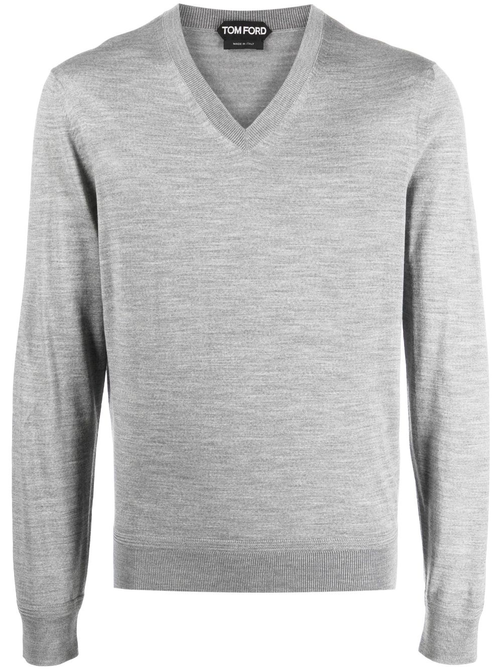 V-neck wool jumper - 1