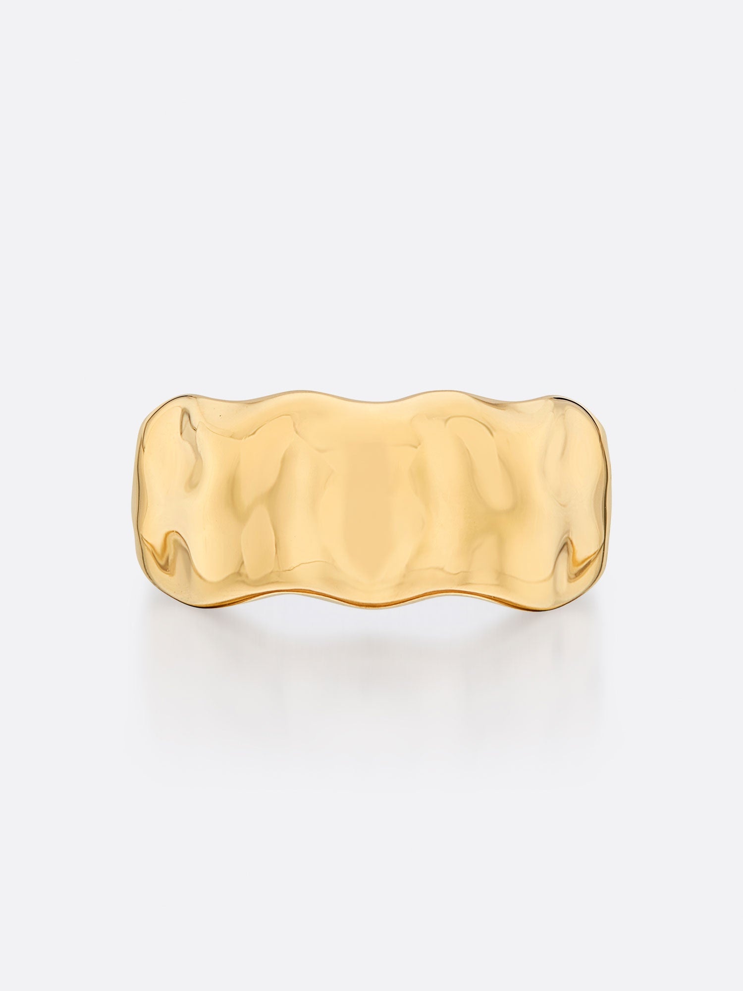 Golden Waves Molten Band Ring - 3