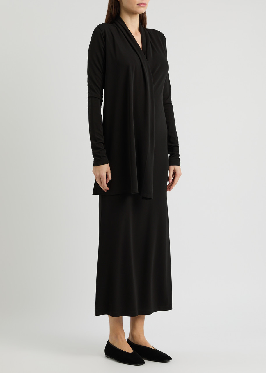 Toteme Draped Wrap-effect Stretch-jersey Maxi Dress - 2