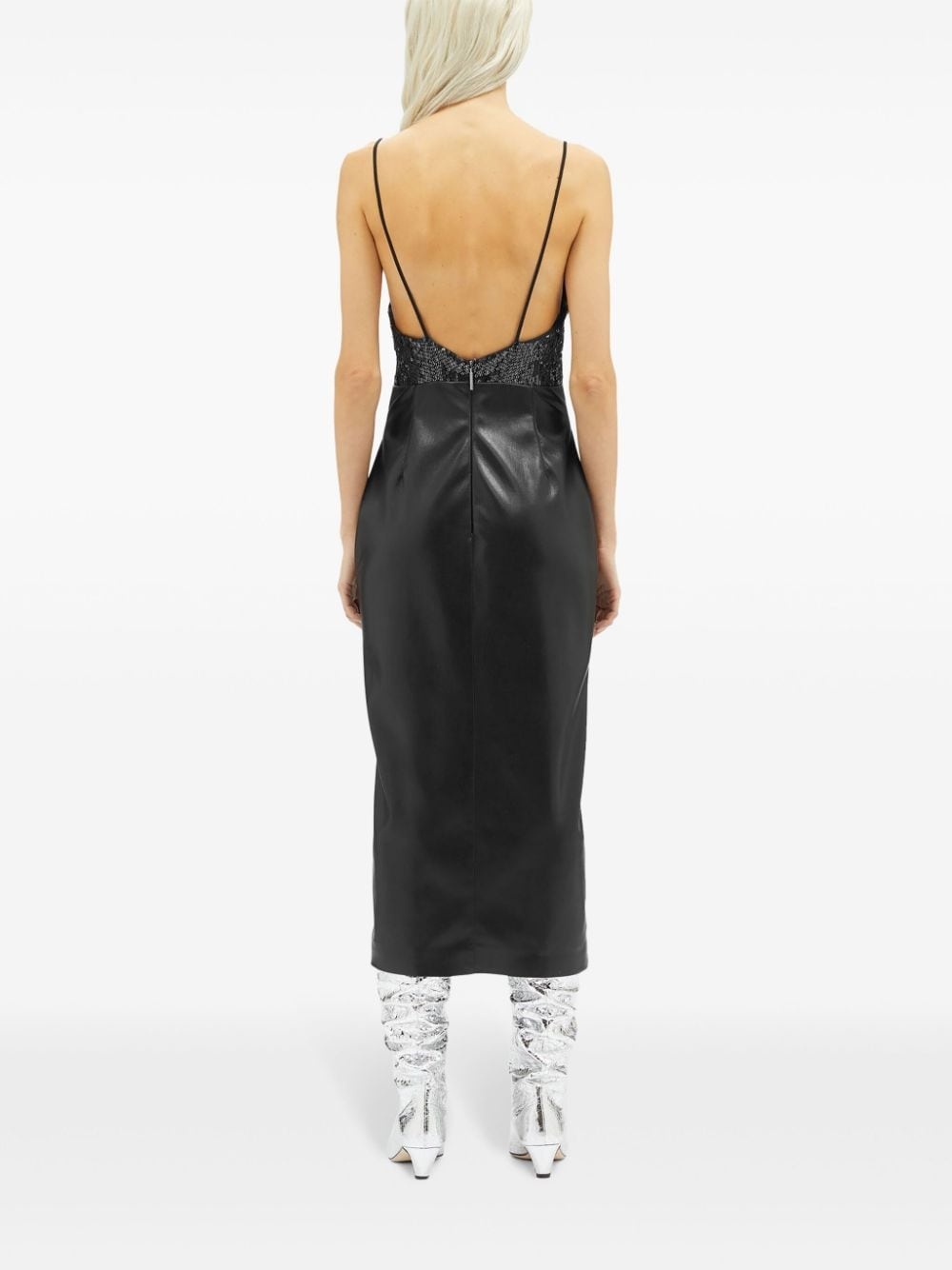 sequin-embellished midi dress - 4