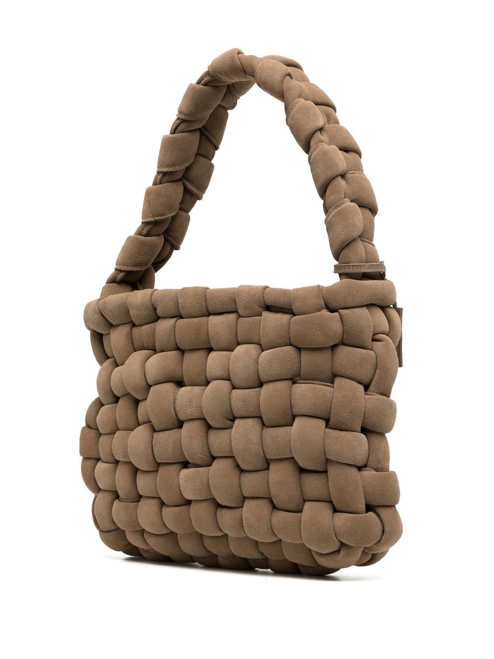 interwoven faux-suede tote bag - 3