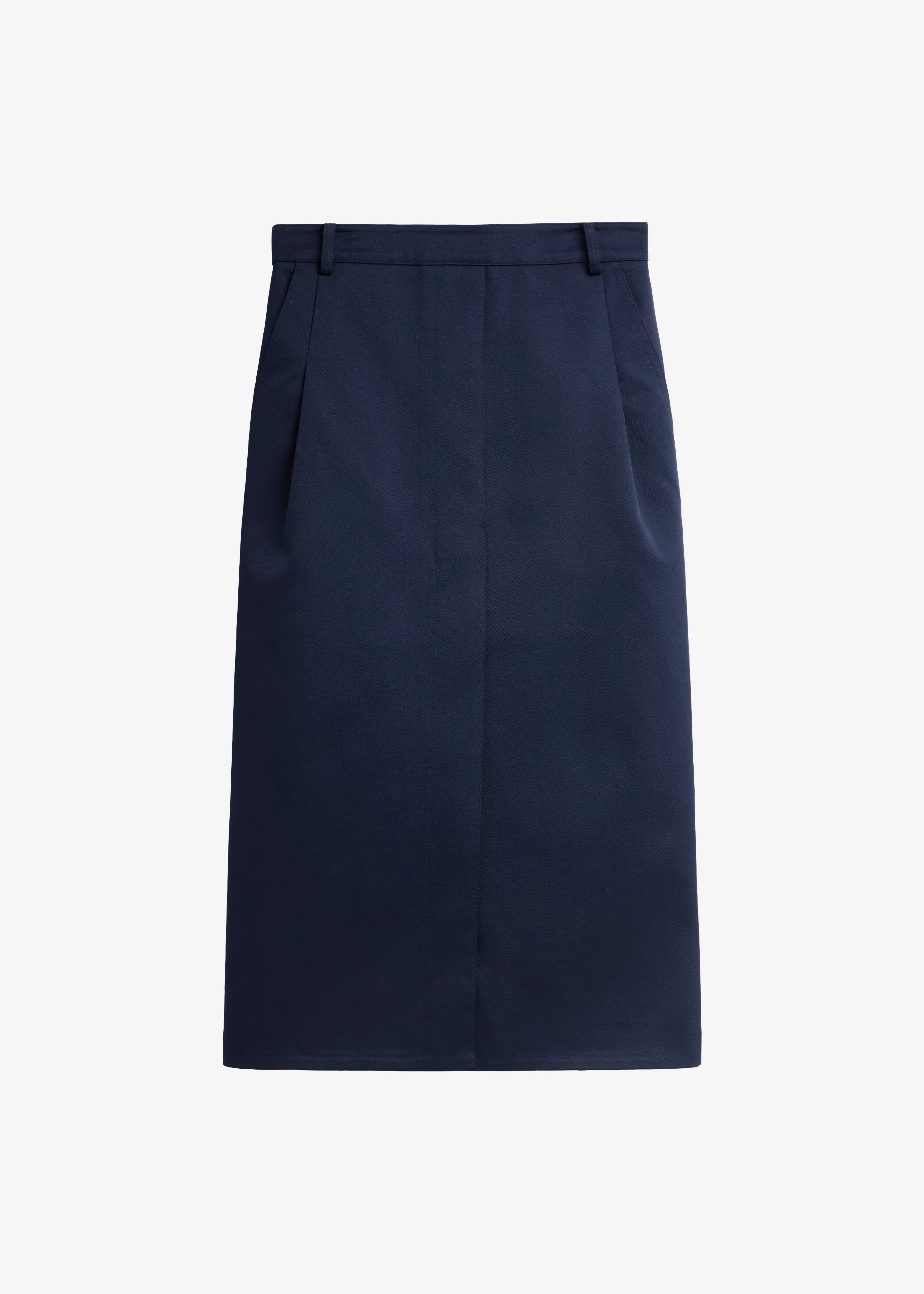 Elian Tailored Midi Skirt - Navy - 1