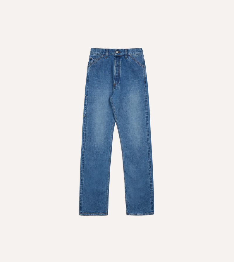 Custom Wash 14.2oz Selvedge Denim Painter Pants - 1