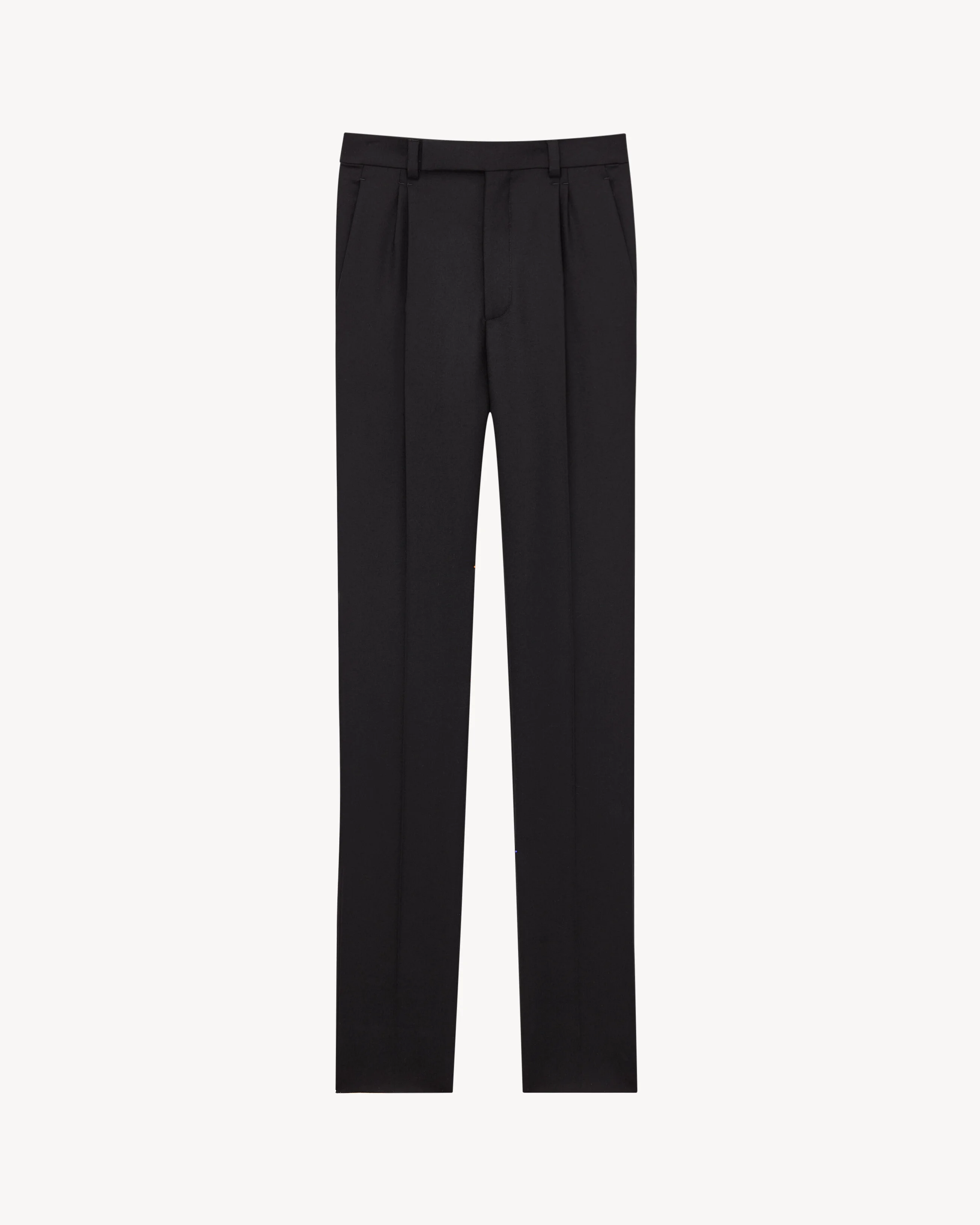 TAPERED PANTS IN BRUSHED WOOL FLANNEL - 1