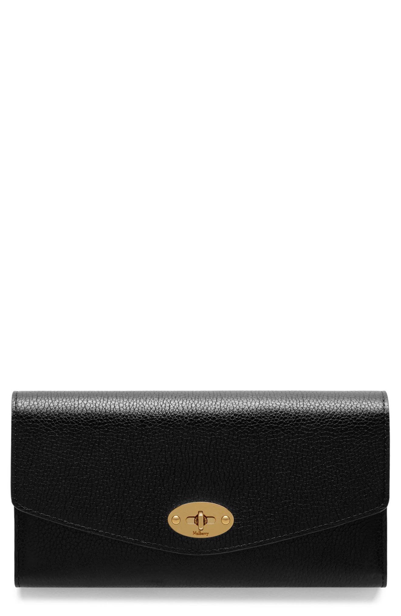 Mulberry Darley Leather Continental Wallet in Black at Nordstrom - 1