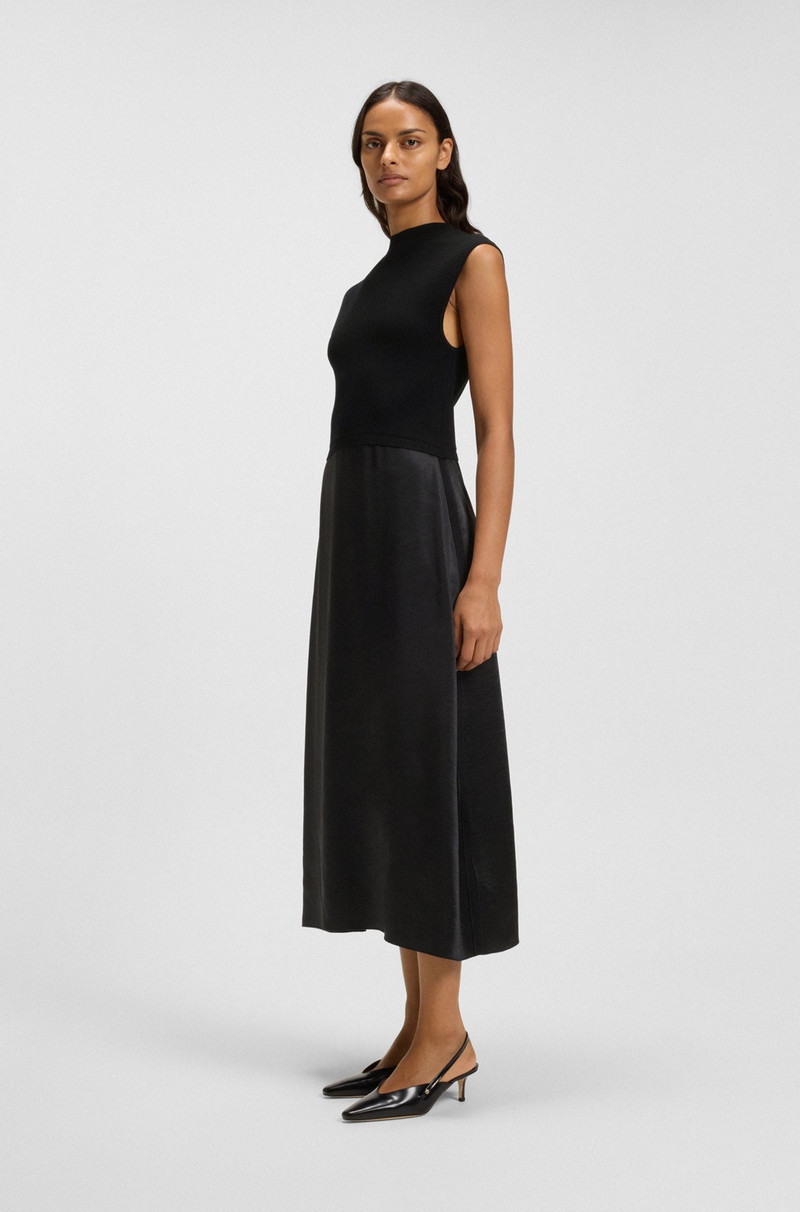 KNITTED DRESS WITH SATIN SKIRT 3