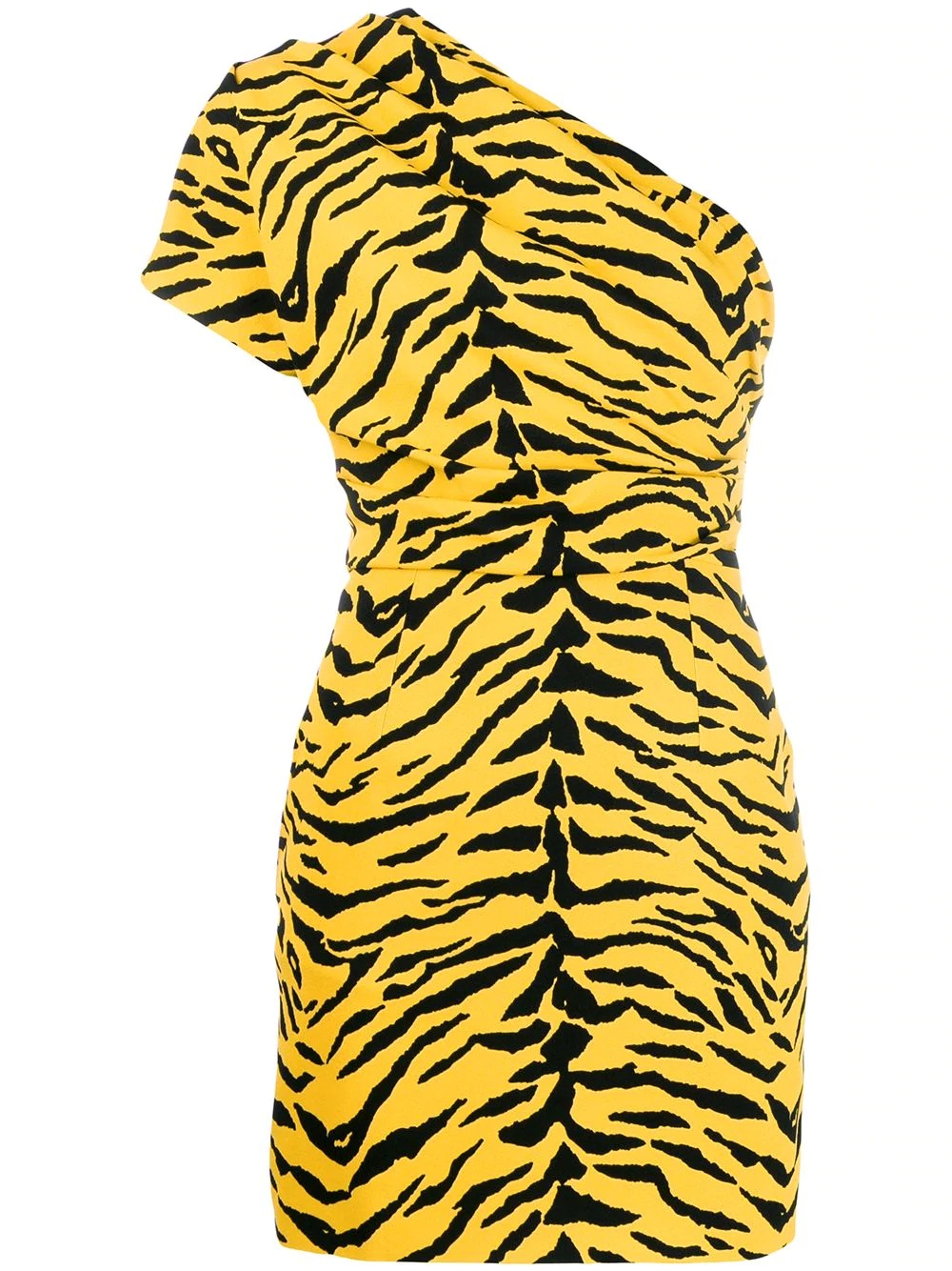 animal print asymmetrical dress - 1