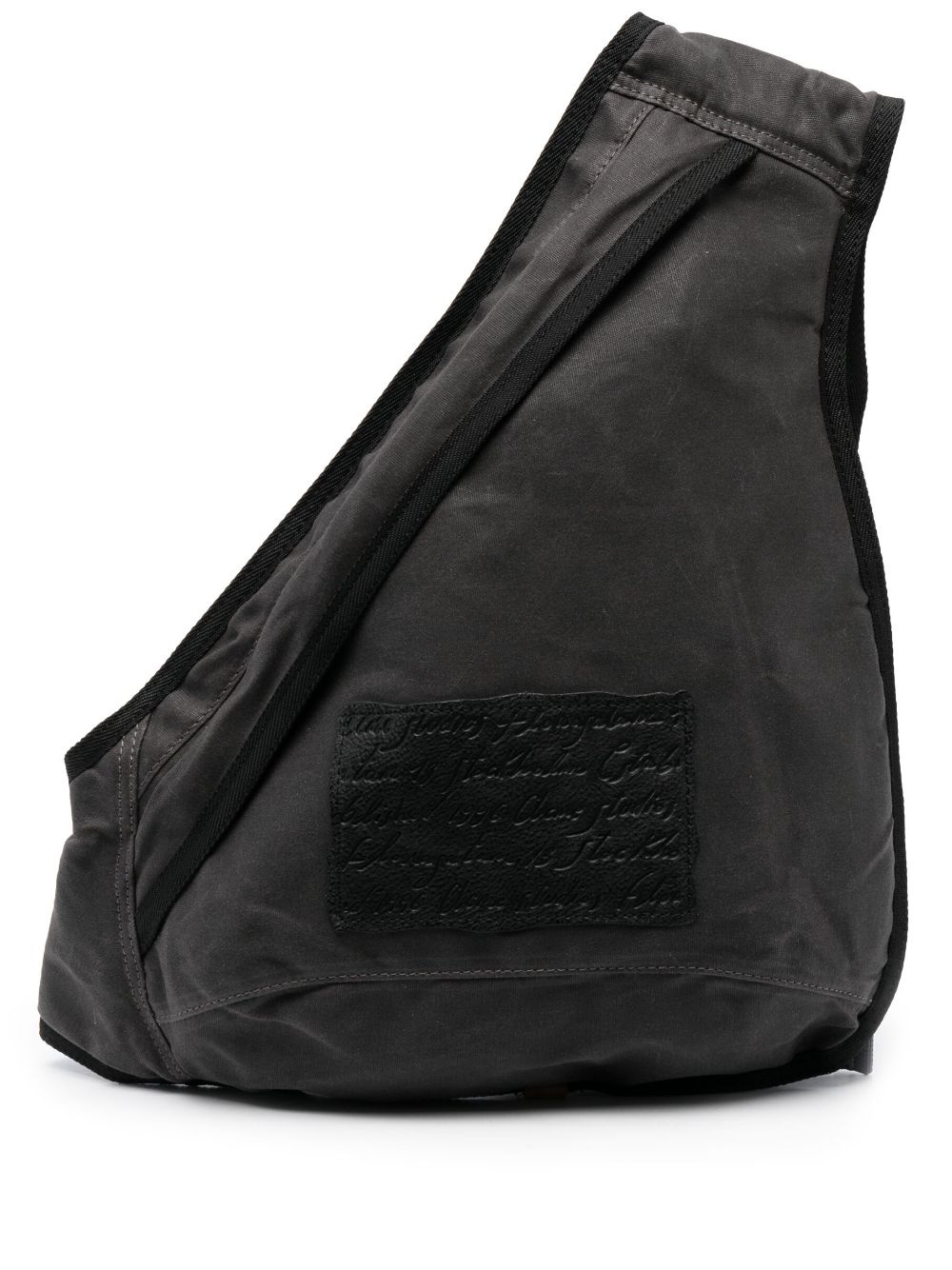 logo-patch cotton sling bag - 1