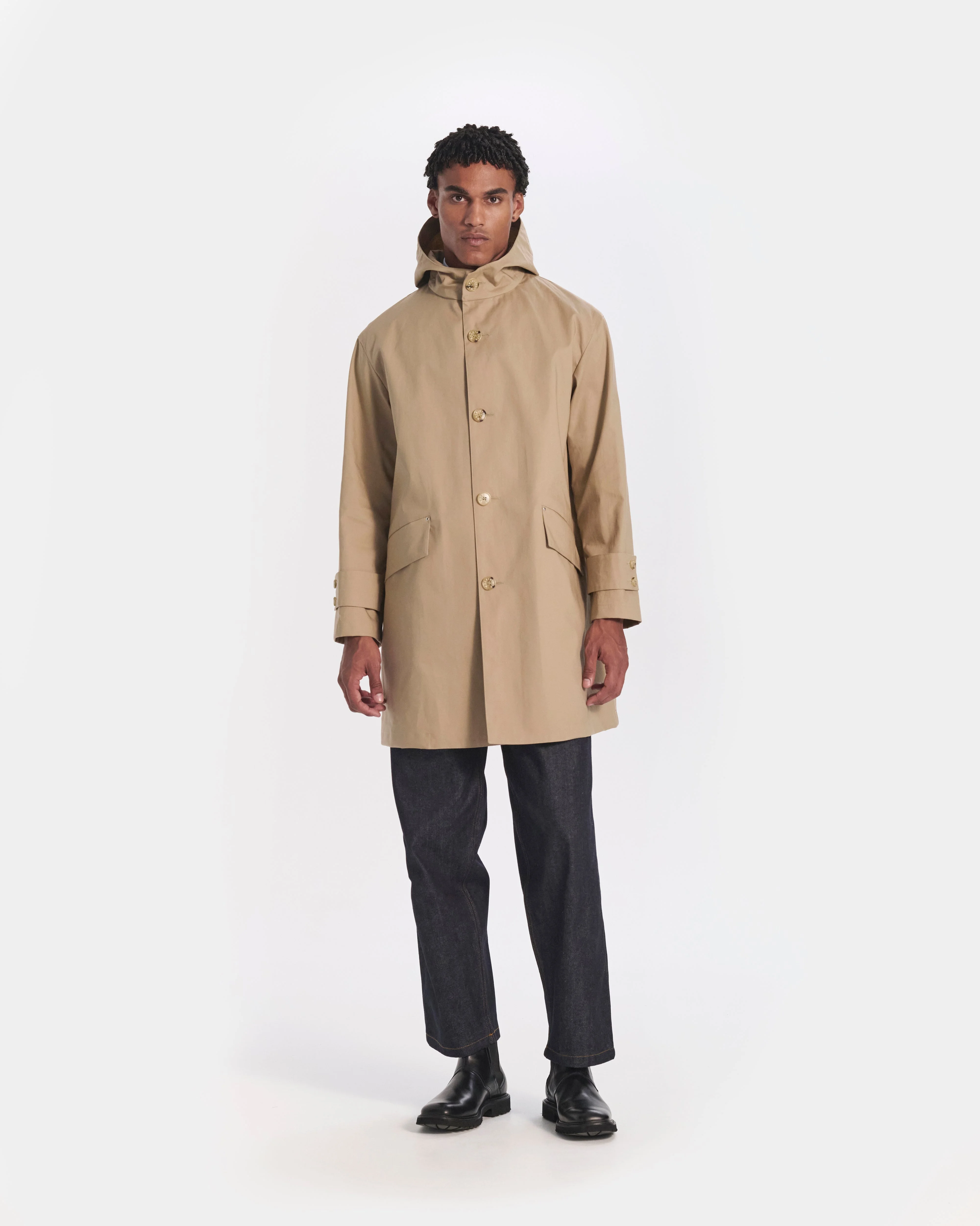 Humbie Raintec Mid Length Hooded Coat - 1