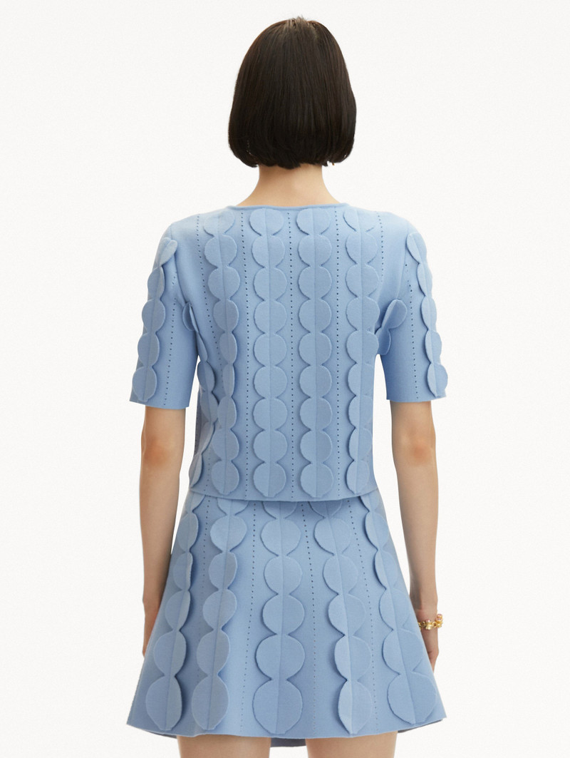 GEOMETRIC CIRCLE CROPPED CARDIGAN 4