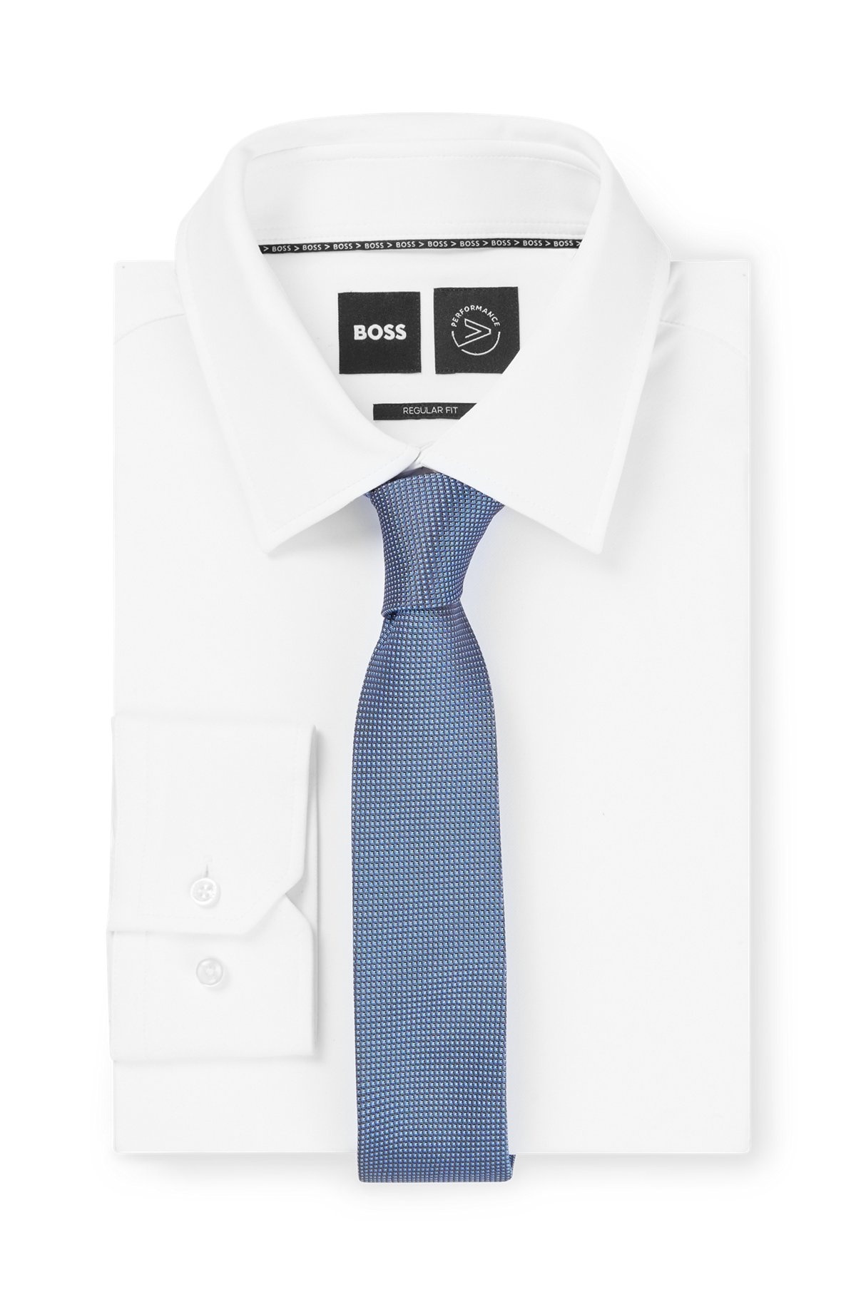 MICRO-PATTERNED TIE IN PURE SILK - 3