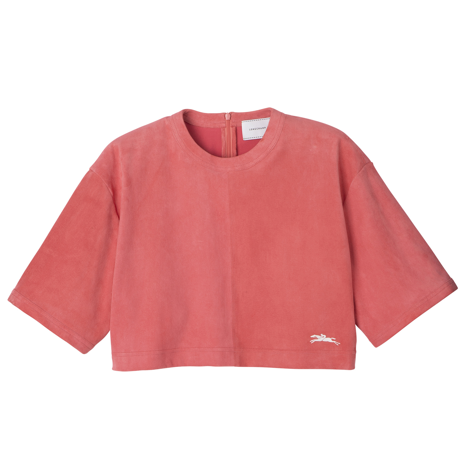 Leather crop top Blush - Leather - 1
