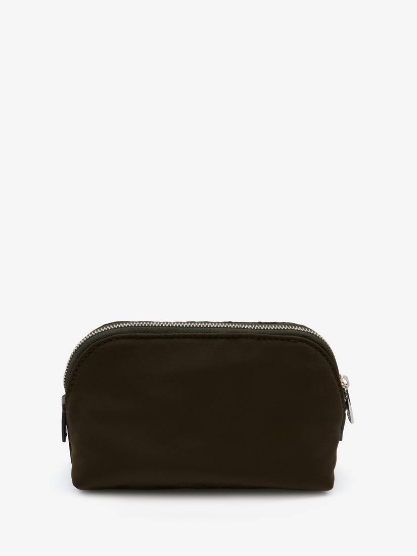 Mcqueen Graffiti Medium Zip Pouch in Khaki - 3