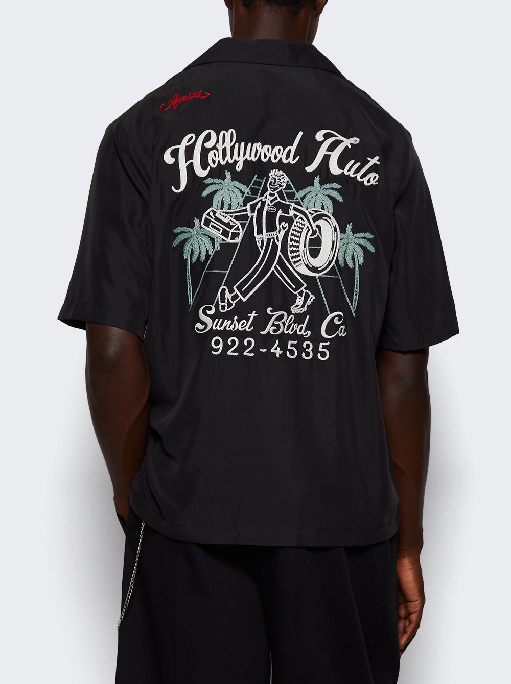 Hollywood Auto Bowling Shirt Black - 4