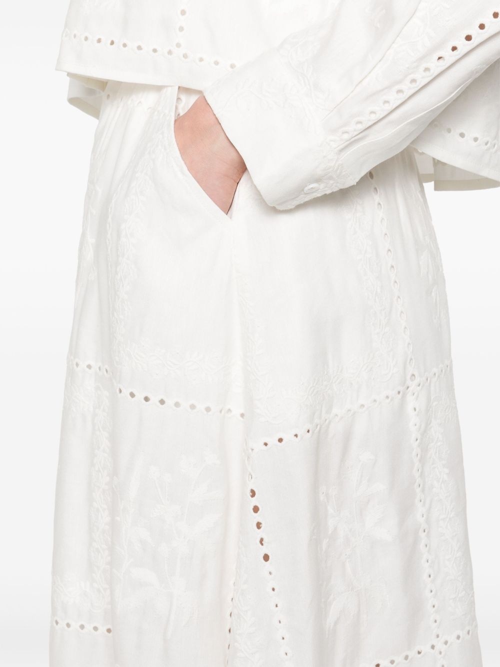 embroidered midi skirt - 5