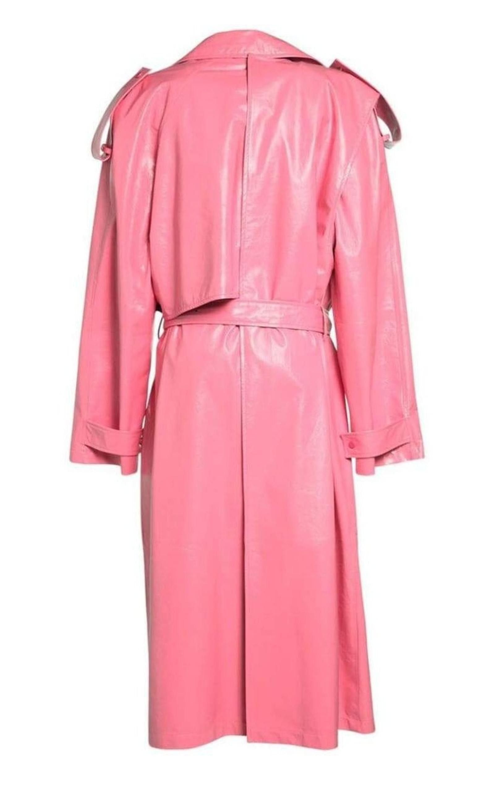 Convertible Crinkled Glossed-leather Trench Coat - 10