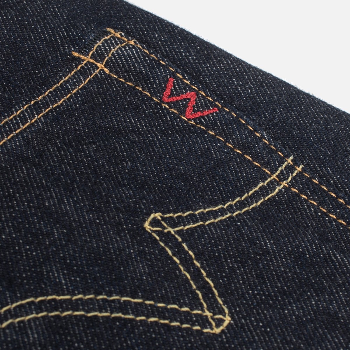 IH-888S-21 21oz Selvedge Denim Medium/High Rise Tapered Cut Jeans - Indigo - 10