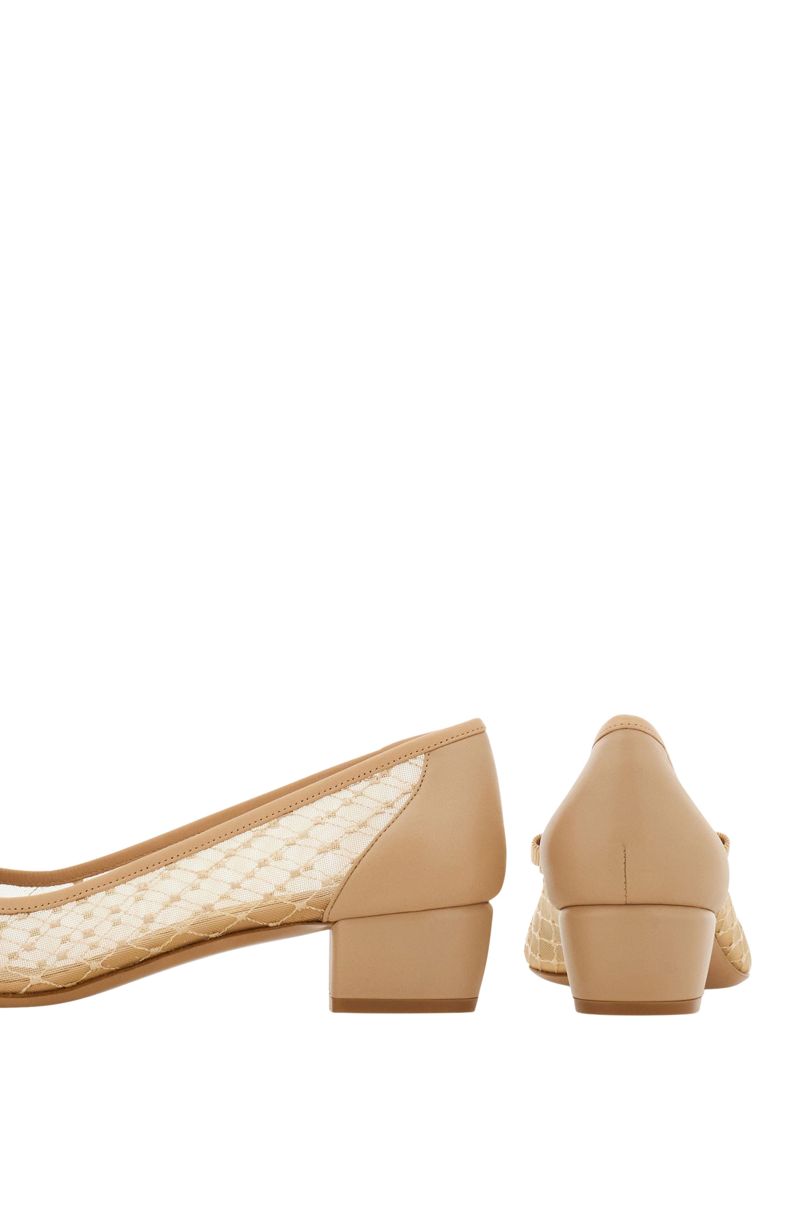 FERRAGAMO Vara Mesh Pump in Beige at Nordstrom - 2