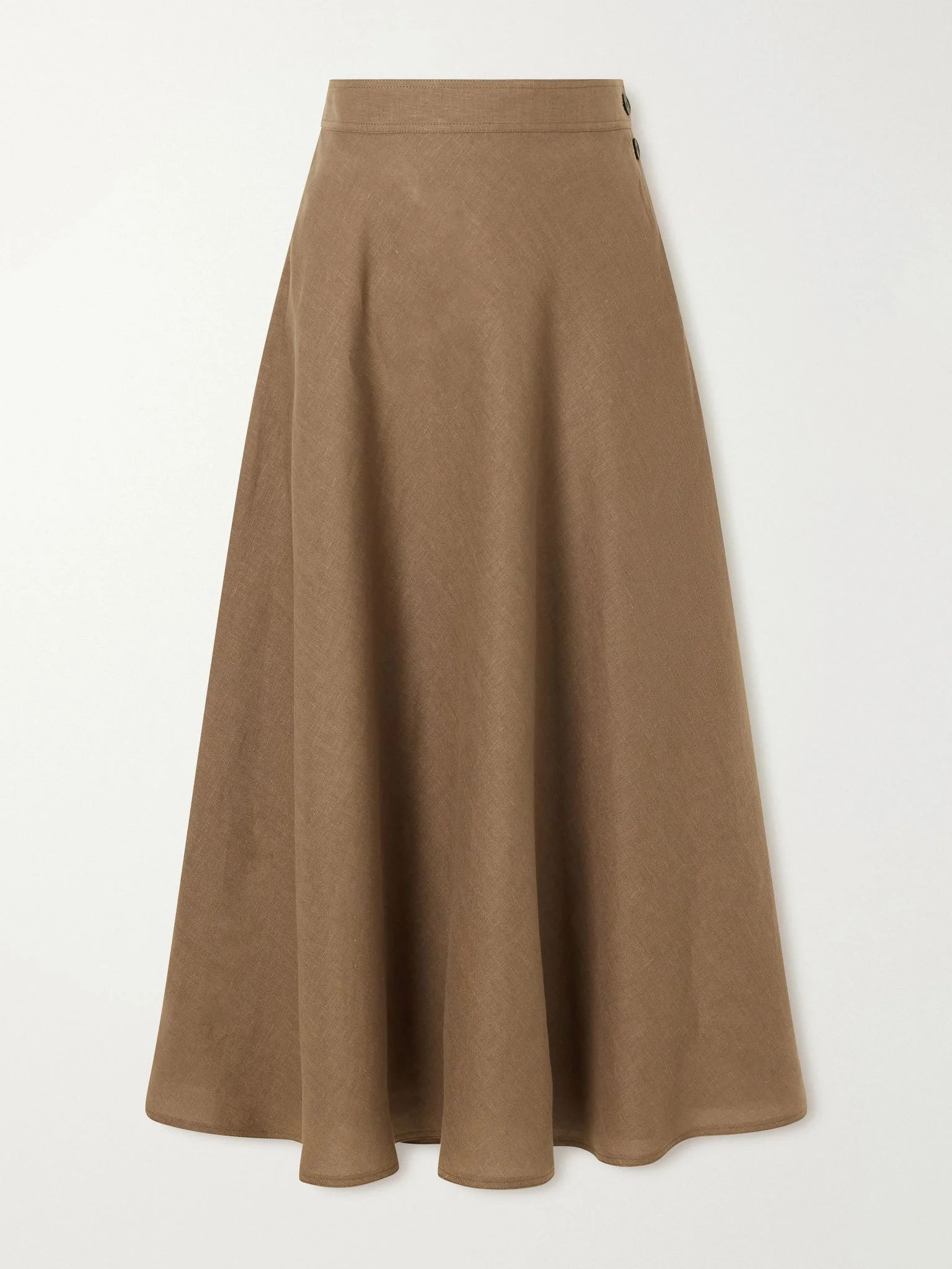 Kenzie linen maxi skirt Light brown - 1