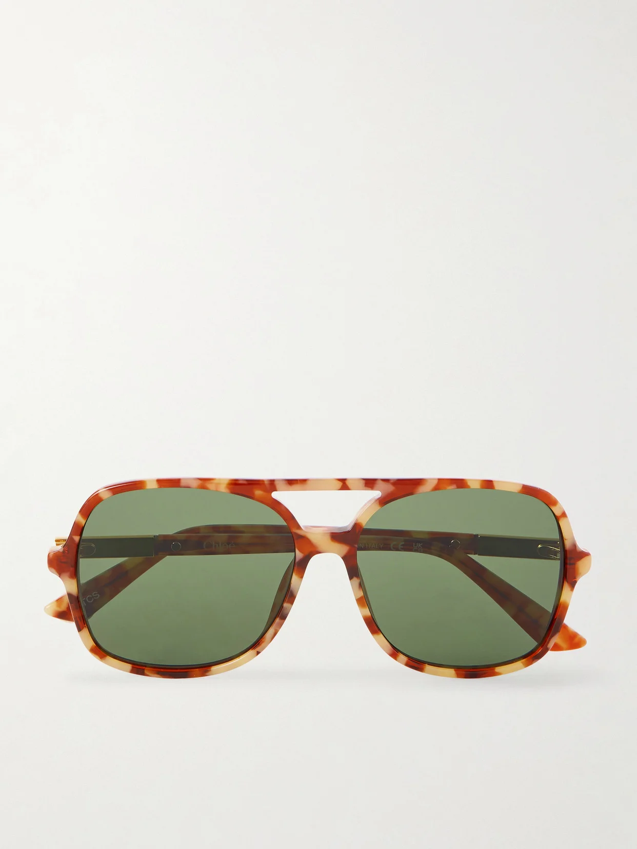 Judy Aviator-style Tortoiseshell Acetate And Gold-tone Sunglasses - 1