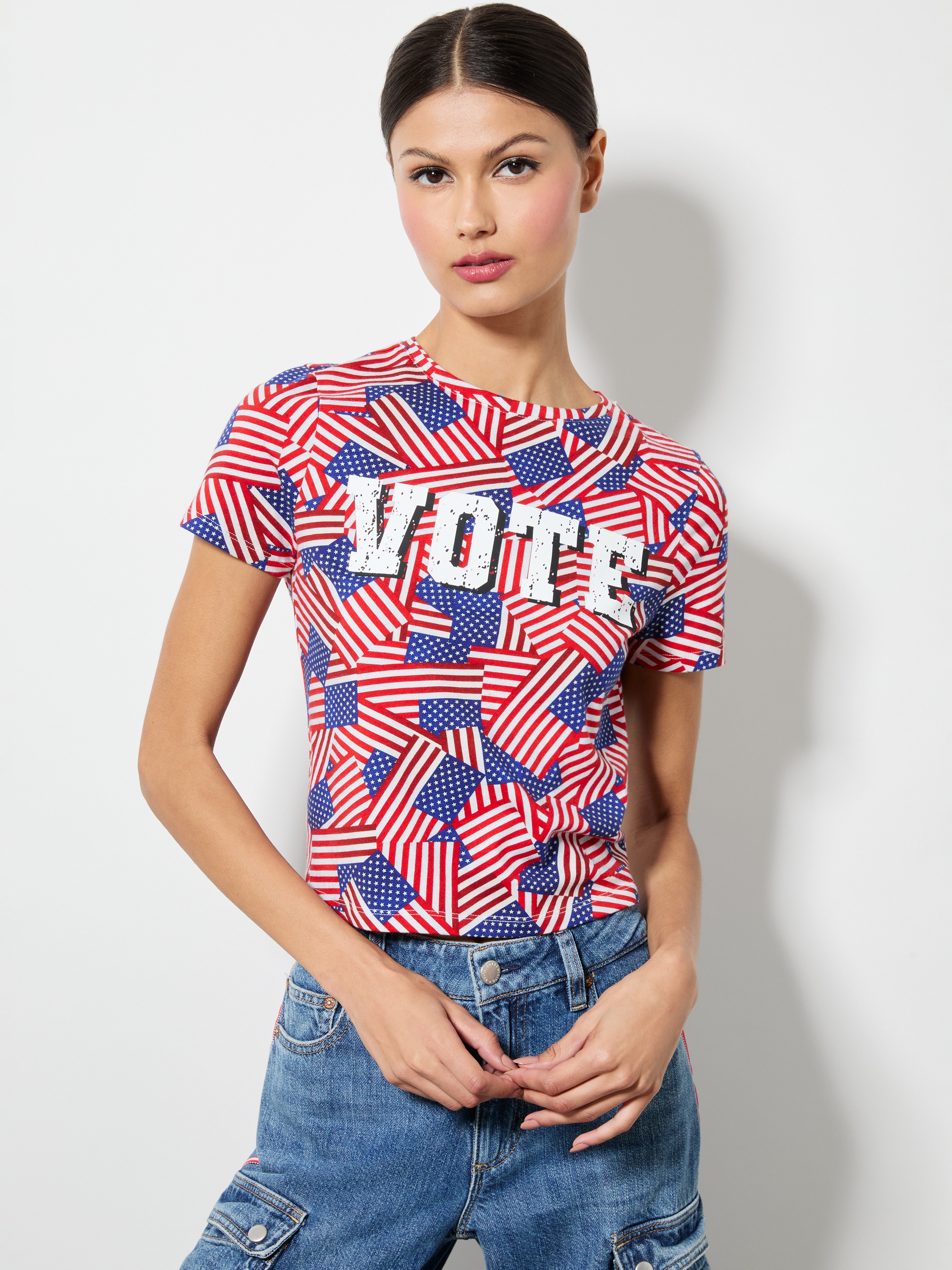 A+O X I AM A VOTER® CINDY CROPPED TEE - 2