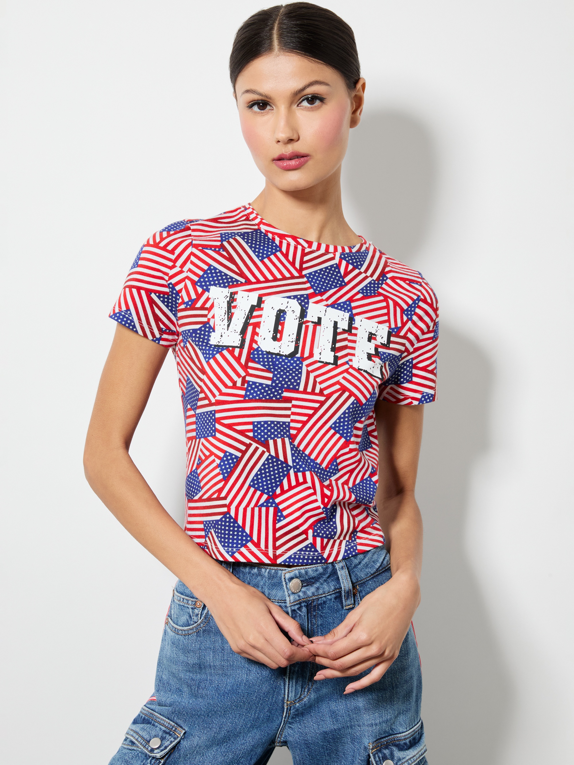 A+O X I AM A VOTER® CINDY CROPPED TEE - 2