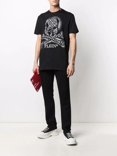 PHILIPP PLEIN skull-print logo T-shirt outlook