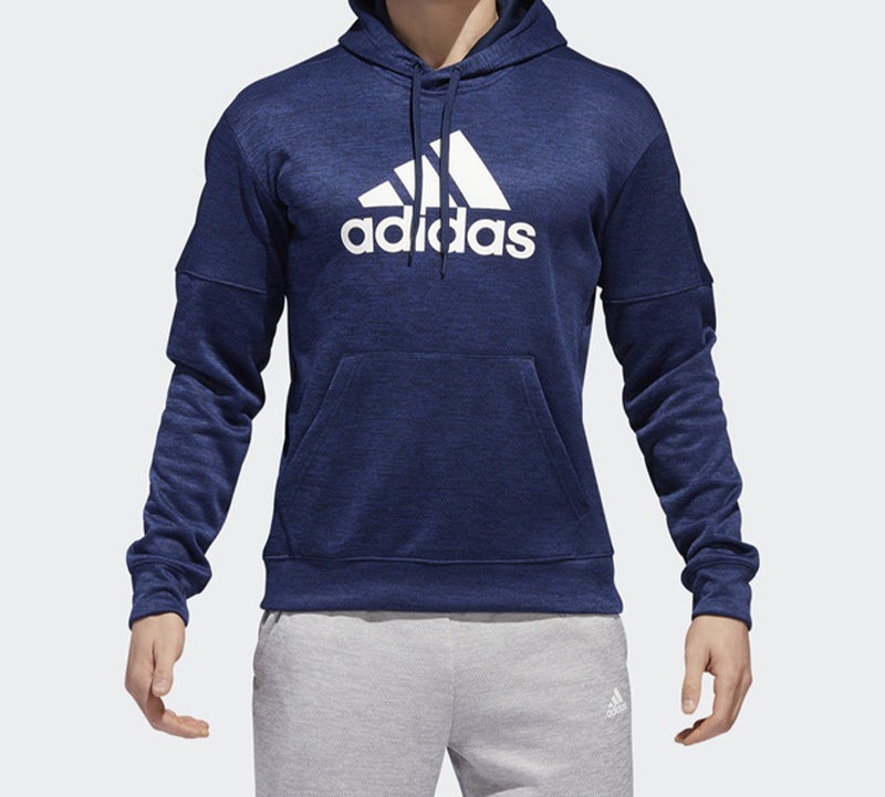 adidas Large logo Printing Pattern Pullover Navy Blue DH9320 - 3