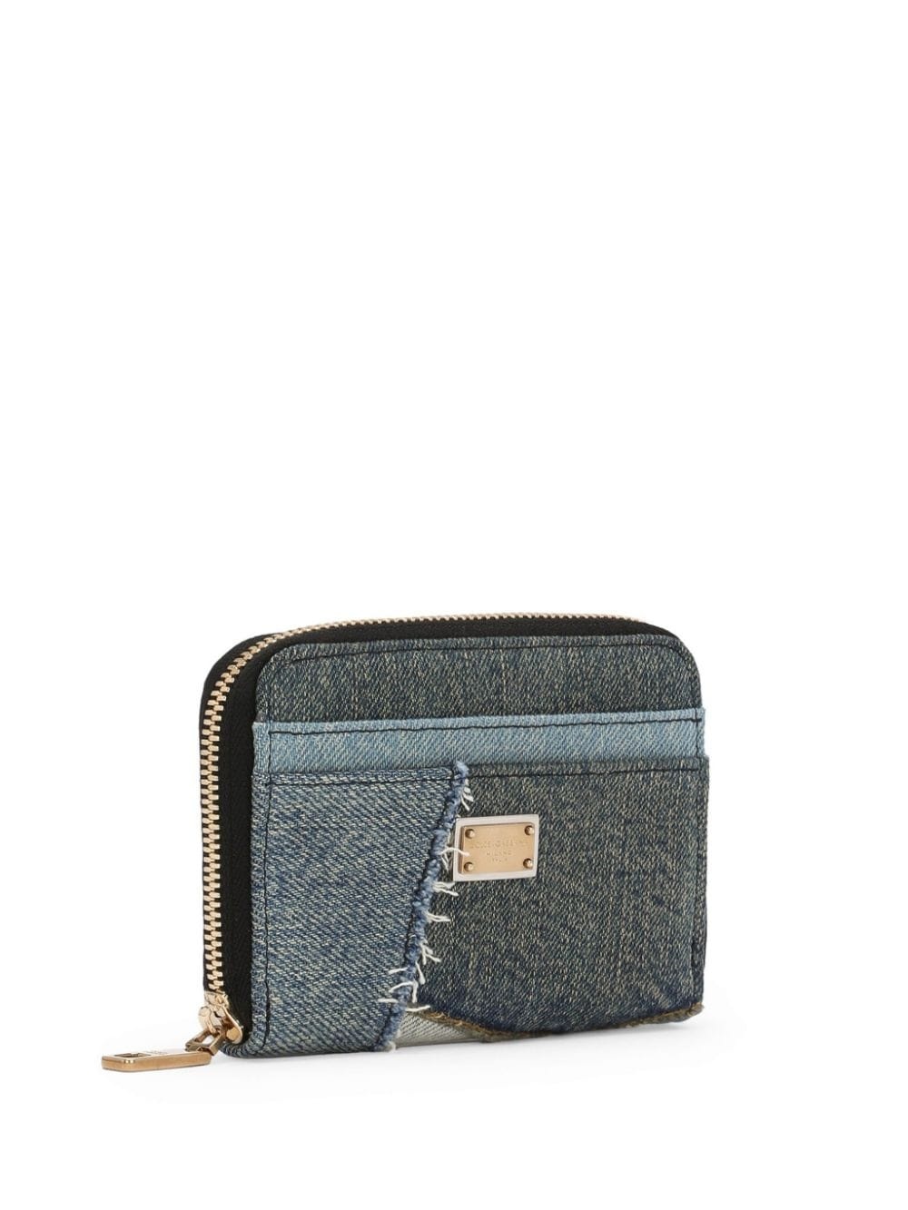 logo-plaque patchwork wallet - 3