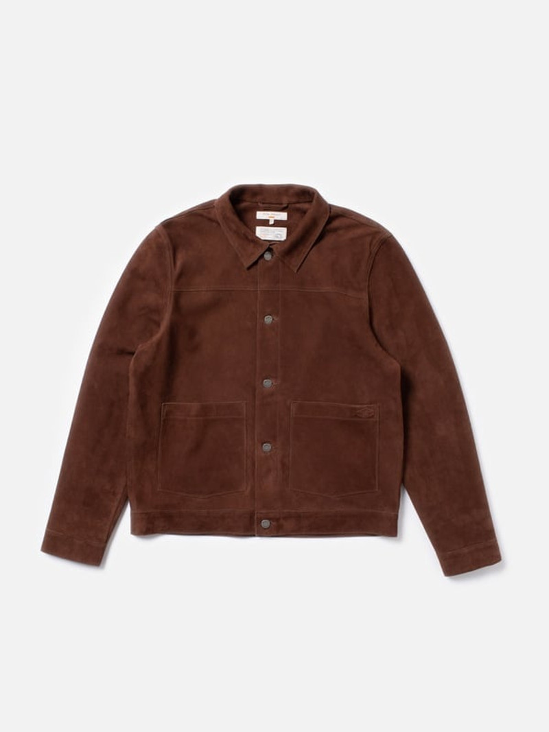 Nudie Jeans Dante Suede Jacket Dark Brown outlook