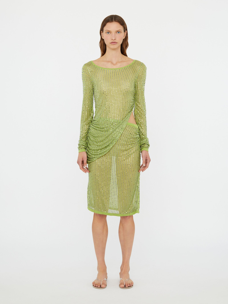 Cirrus Cutaway Long Sleeve Midi Dress 1