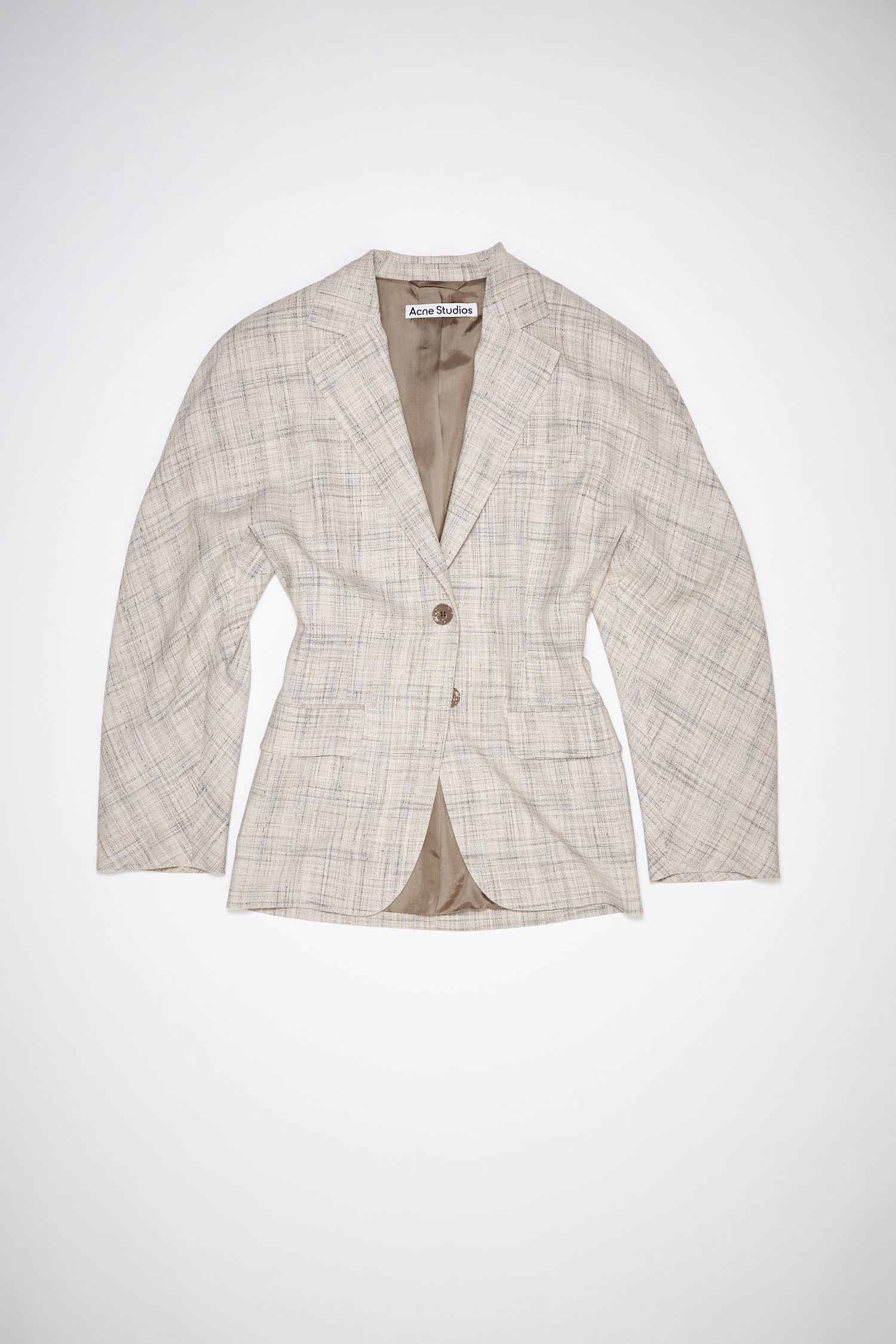 Fitted suit jacket - Beige/grey - 5